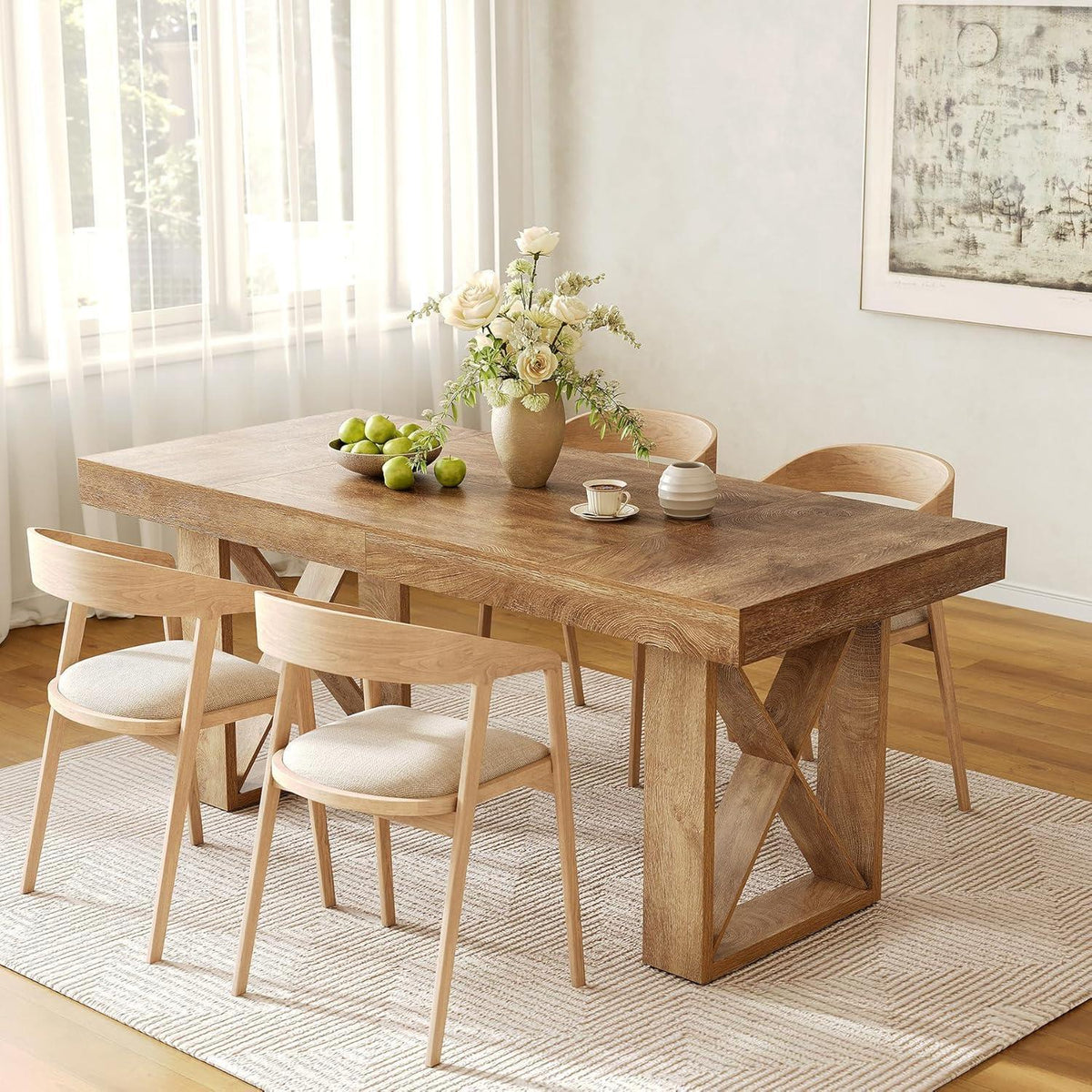 160 cm Esstisch Landhausstil – Platz für 4-6 Personen