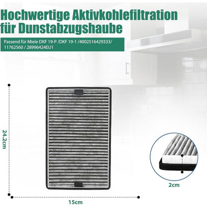 Aktivkohlefilter für Miele Dunstabzugshaube DKF 19-P