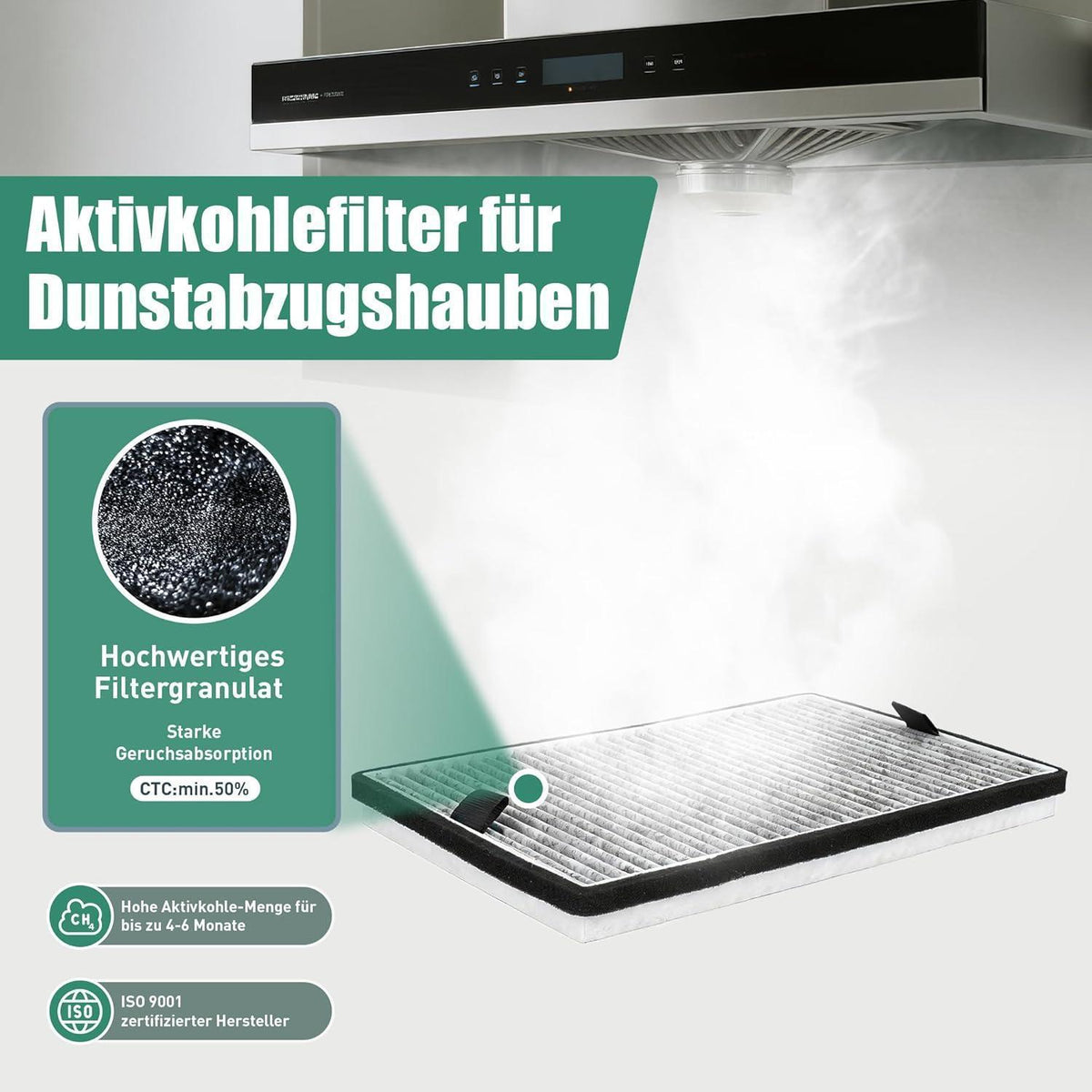 Aktivkohlefilter für Miele Dunstabzugshaube 2er Set
