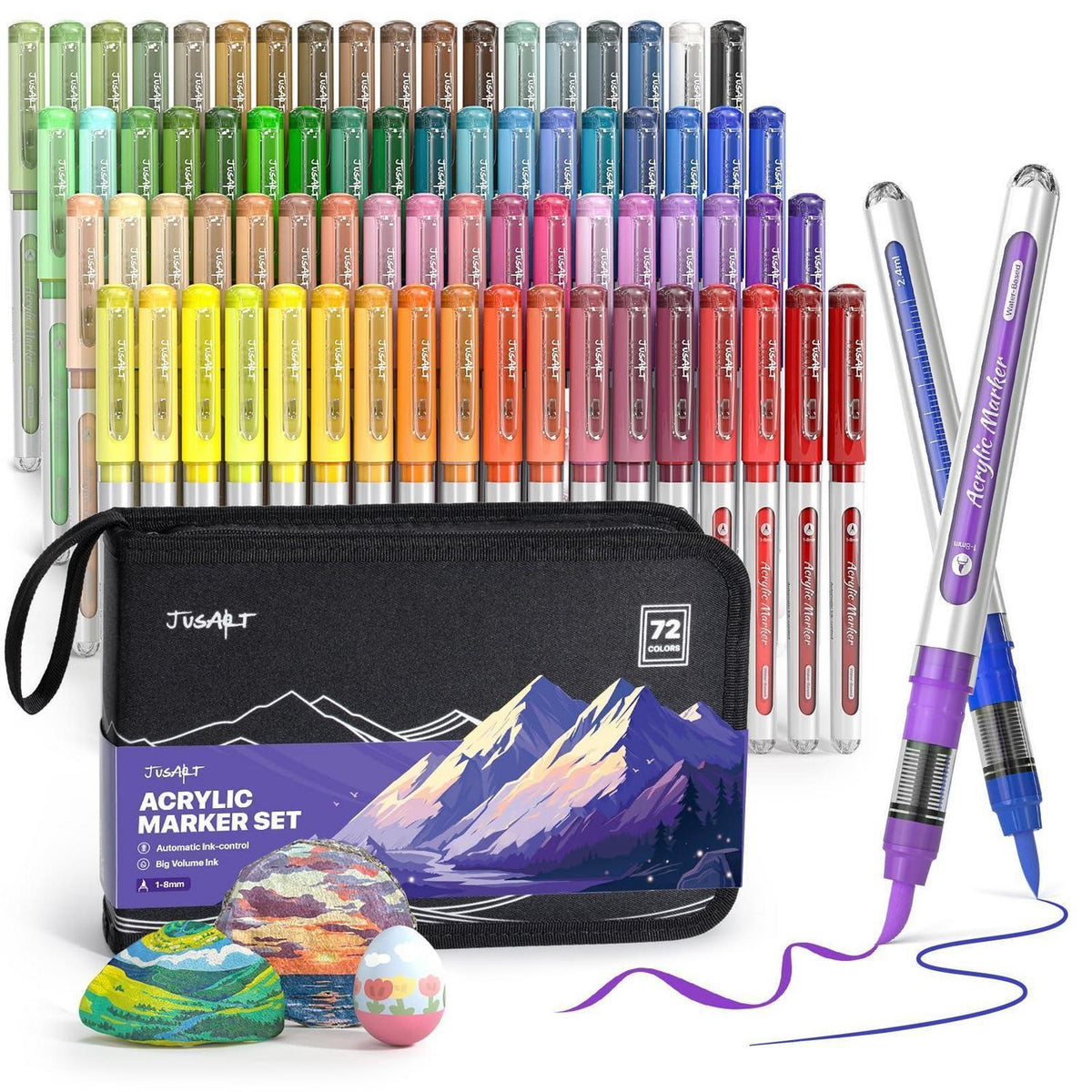 Acryl-Malmarkierer 72 Farben – Wasserfest & Vielseitig