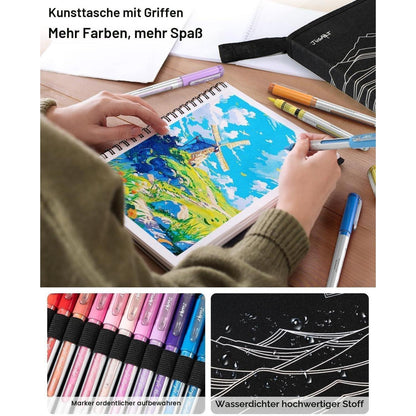 Acryl-Malmarkierer 72 Farben – Wasserfest & Vielseitig