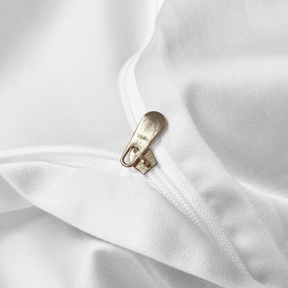 Bambus Bettwäsche Set 135x200cm Blau Weiß 4tlg. Atmungsaktiv & Kühlend