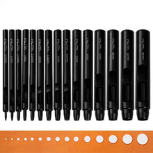 Leder Lochstanzer Set 15-teilig – 0,5-15mm für Lederarbeiten