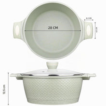 6,6L Antihaft-Suppentopf aus Aluminium mit Deckel & Induktion