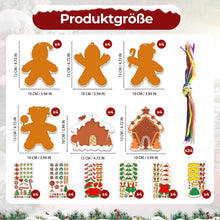 24er Lebkuchenmann Bastelset für Kinder – Weihnachtsbasteln mit Aufklebern