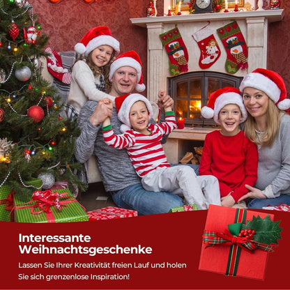 24er Lebkuchenmann Bastelset für Kinder – Weihnachtsbasteln mit Aufklebern