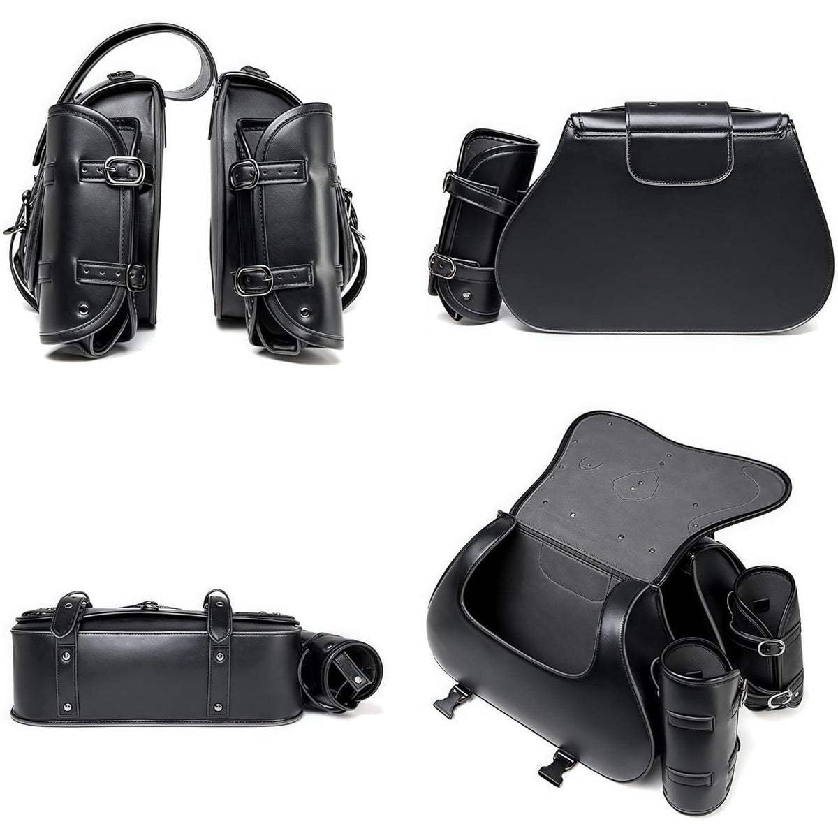 Motorrad Satteltasche 30L Wasserdicht mit Cup Holder in Lederoptik