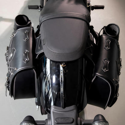 Motorrad Satteltasche 30L Wasserdicht mit Cup Holder in Lederoptik