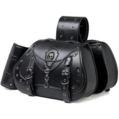 Motorrad Satteltasche 30L Wasserdicht mit Cup Holder in Lederoptik