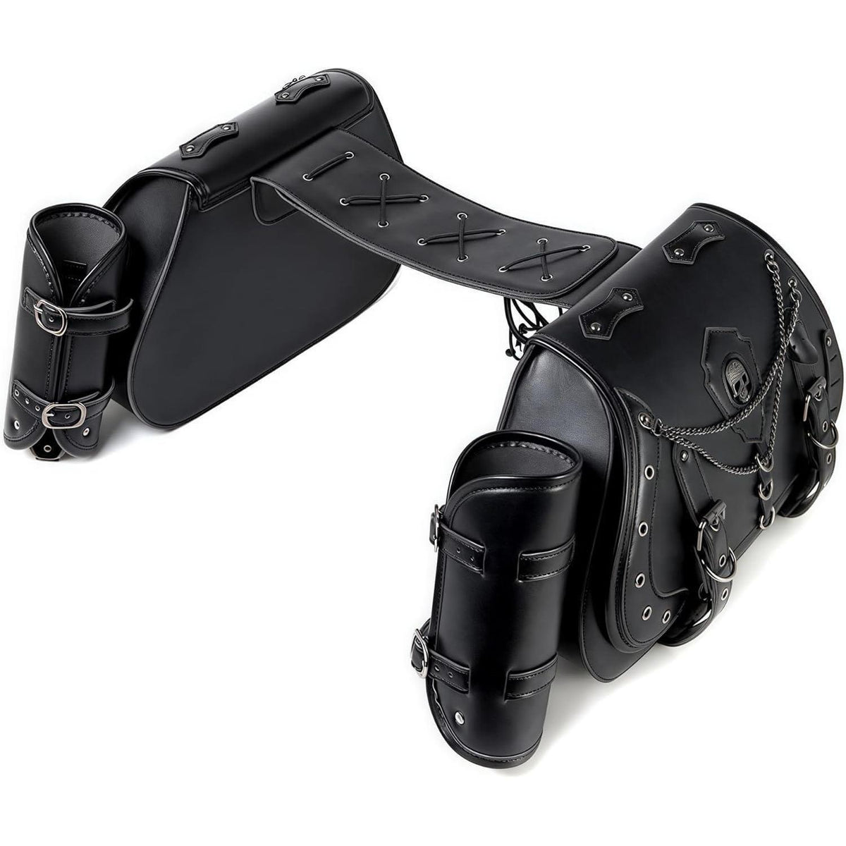Motorrad Satteltasche 30L Wasserdicht mit Cup Holder in Lederoptik