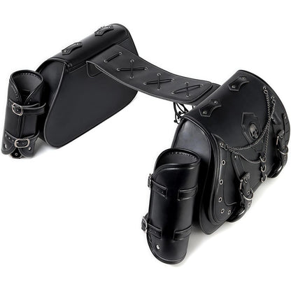 Motorrad Satteltasche 30L Wasserdicht mit Cup Holder in Lederoptik