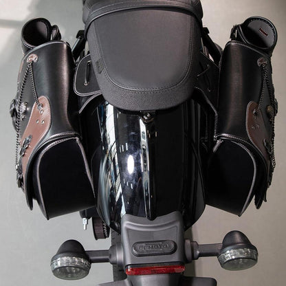 Motorrad Satteltasche 30L Wasserdicht mit Cup Holder in Lederoptik