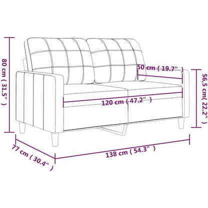 2-Sitzer Sofa Bodensofa mit Bettfunktion & Pillow Back Support