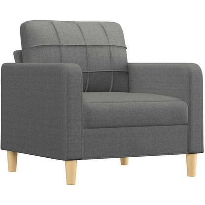 Sofasessel Polstersofa Dunkelgrau – Bequemes Loungesofa mit Kissen