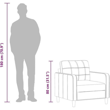 Sofasessel Polstersofa Dunkelgrau – Bequemes Loungesofa mit Kissen