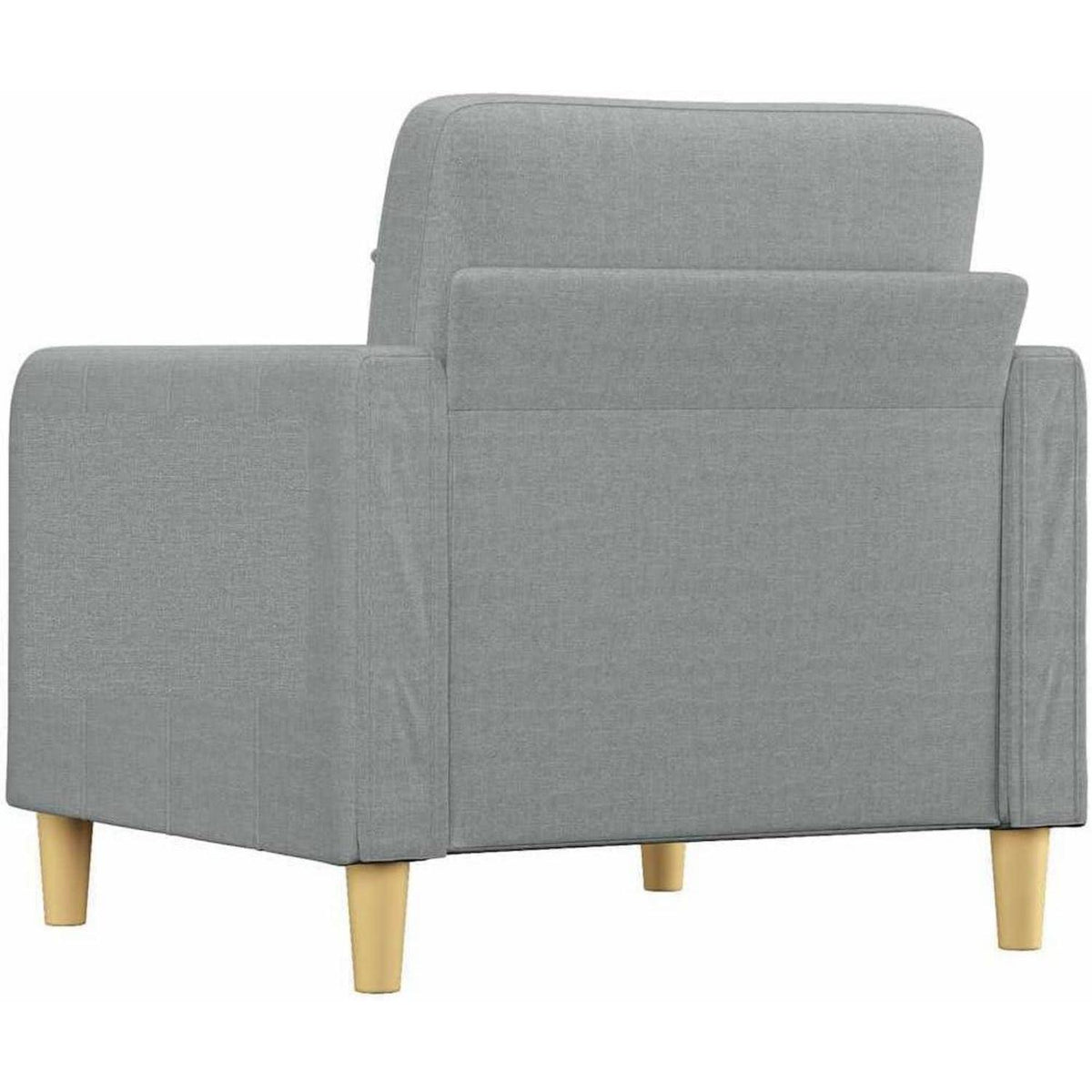 Bodensofa mit Pillow-Rückenlehne – Hellgrau