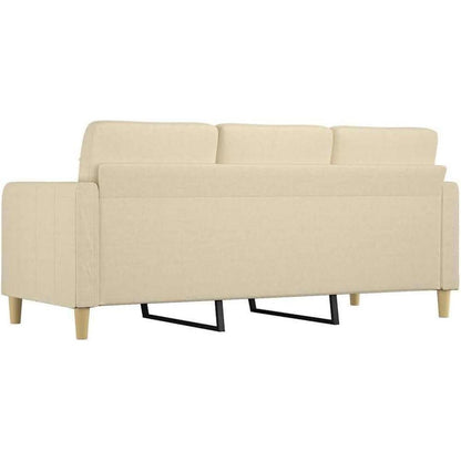 3-Sitzer Bodensofa mit Bettfunktion & Pillow-Support, Creme