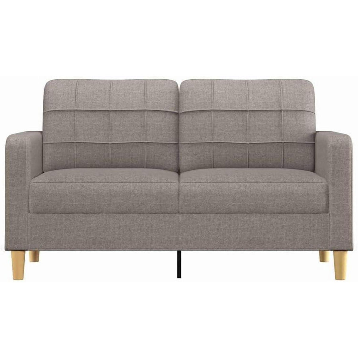 2-Sitzer Sofa Taupe – Bequemes Polstersofa mit Kissen