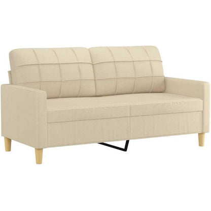 2-Sitzer Sofa mit Bettfunktion, Creme 140cm