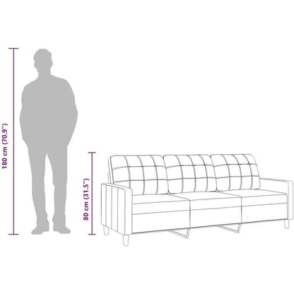 3-Sitzer Sofa Hellgelb – Modernes Polstersofa mit Kissen