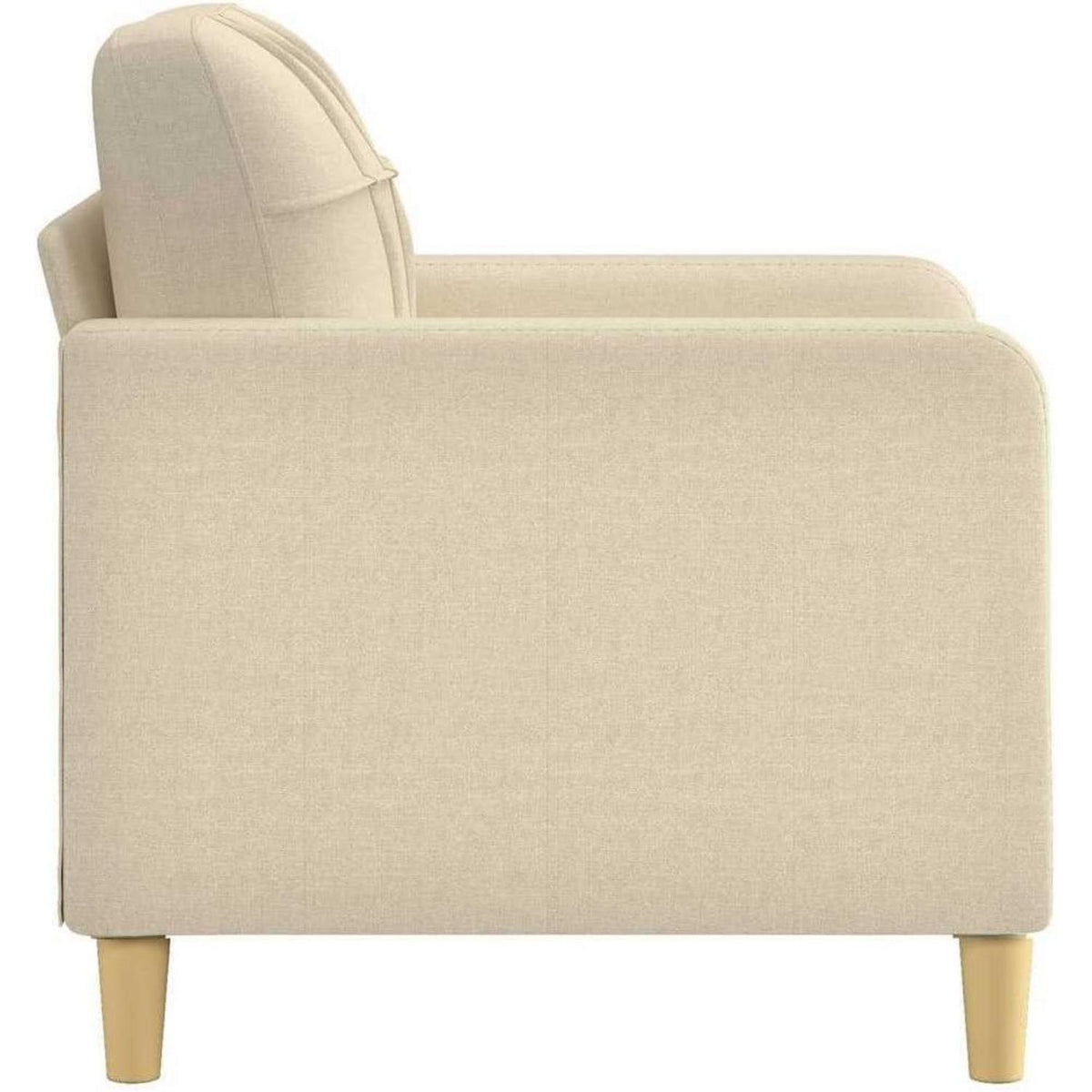 Creme Sofasessel 60 cm – Bequemes Bodensofa mit Pillow Support