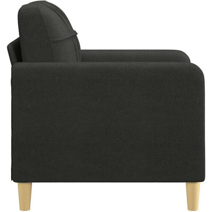 Schwarz Sofasessel mit Kissen & Armlehnen – Bequemes Loungesofa