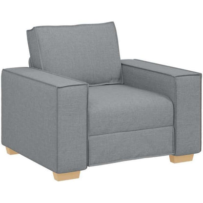 Hellgraues Sofa-Set: 3-Sitzer, 2-Sitzer & Sessel