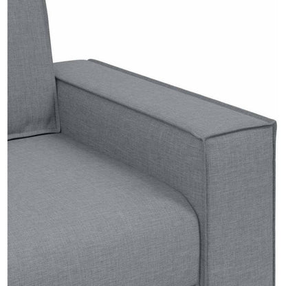 Hellgraues Sofa-Set: 3-Sitzer, 2-Sitzer & Sessel