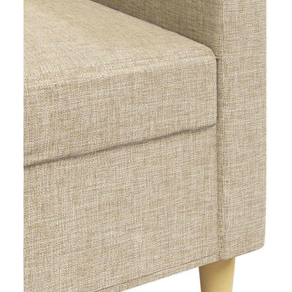 3-Sitzer Sofa Creme – Modernes Polster Sofa mit Kissen