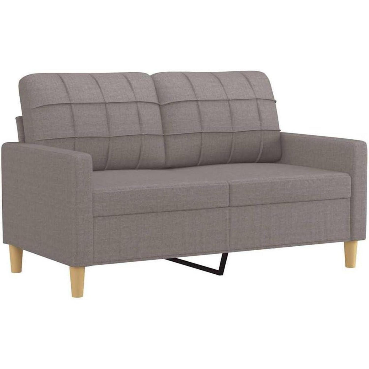 2-Sitzer Sofa mit Bettfunktion & Pillow-Armlehne, Taupe