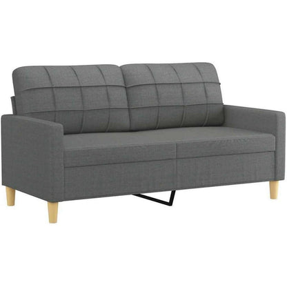 2-Sitzer Sofa Bodensofa mit Bettfunktion – Dunkelgrau 140cm