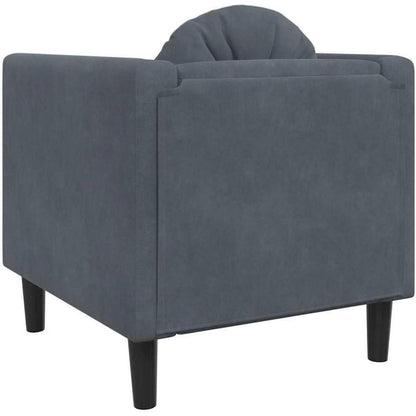 Modernes Samt Sofa 2-Sitzer Dunkelgrau – Bequemes Wohnzimmer Sofa