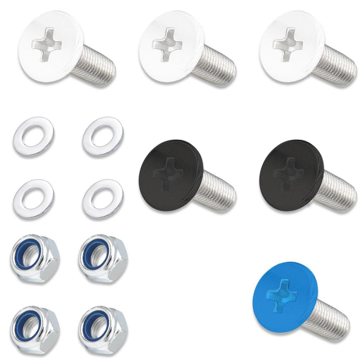 Motorrad Kennzeichen Schrauben Edelstahl Set M6x12mm