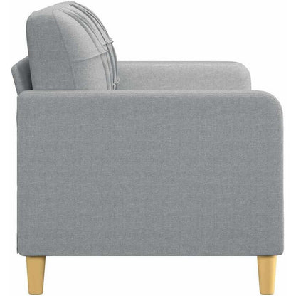 2-Sitzer Sofa Hellgrau – Bequemes Polstersofa mit Kissen