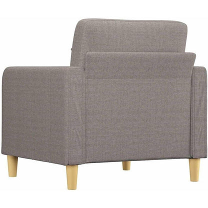 Polstersessel Sofa mit Kissen und Armlehnen, Taupe