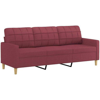 3-Sitzer Sofa mit Schlaffunktion – Weinrot, 180 cm