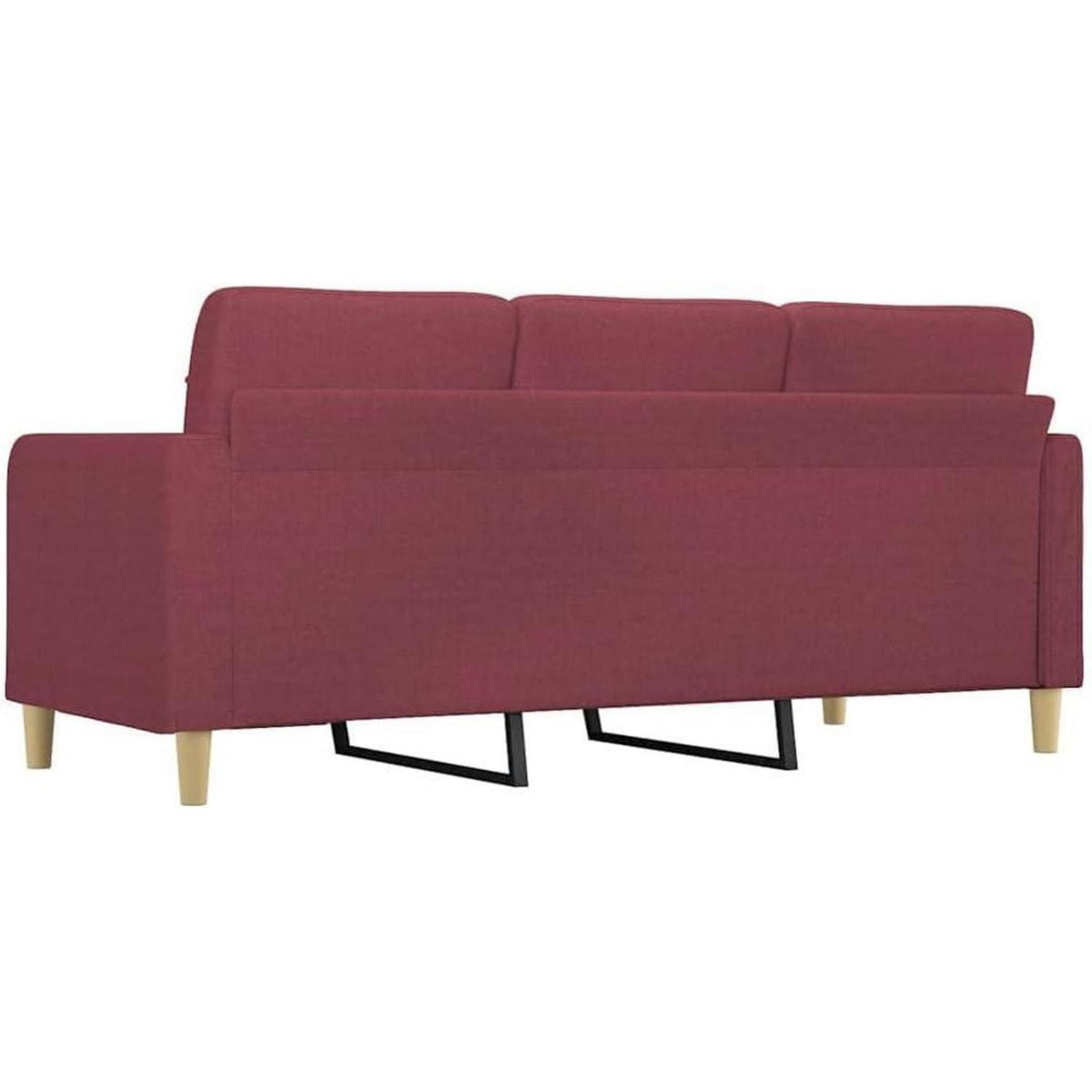 3-Sitzer Sofa mit Schlaffunktion – Weinrot, 180 cm