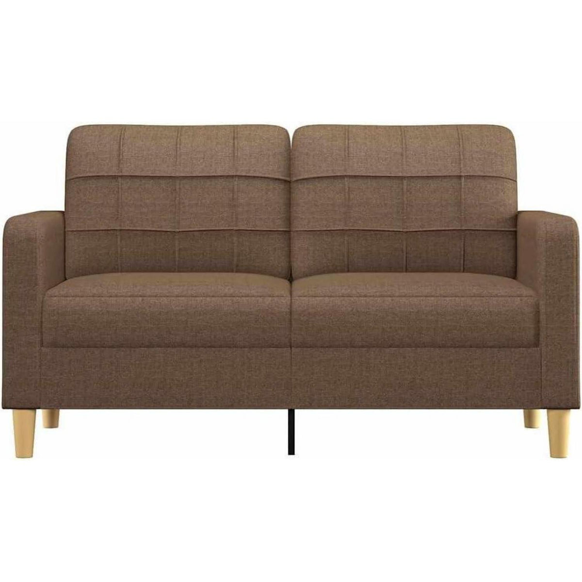 2-Sitzer Sofa Braun 140 cm – Bequemes Polstersofa mit Kissen