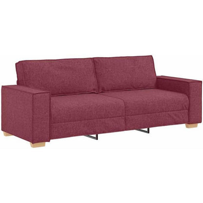 Weinrot Sofagarnitur 2-Sitzer & 3-Sitzer Stoff