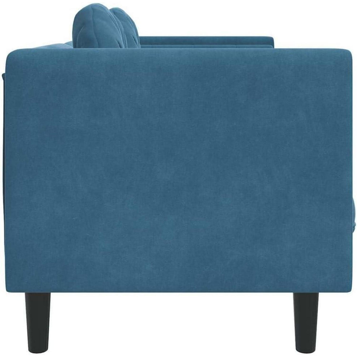2-Sitzer Sofa Blau Samt – Bequeme Couch für Wohnzimmer