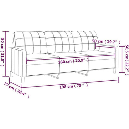 3-Sitzer Sofa Dunkelgrau – Modernes Polstersofa mit Kissen