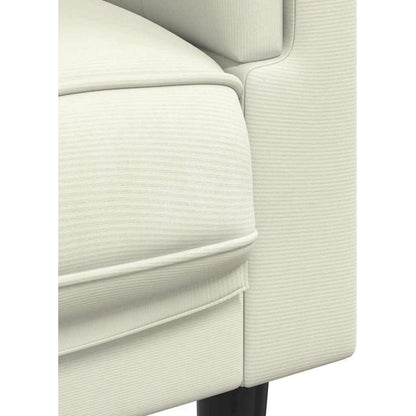 Modernes 2-Sitzer Sofa mit Samtbezug in Creme