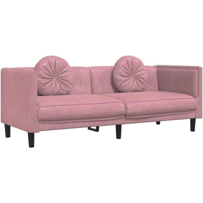 3-Sitzer Samtsofa Rosa – Bequeme Couch für Wohnzimmer