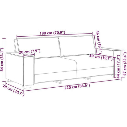 Graues Stoffsofa 2-Sitzer & 3-Sitzer Set – Komfortabel & Robust