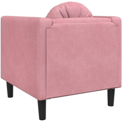 Modernes Samt Sofa 2-Sitzer Rosa – Bequemes Wohnzimmer Sofa