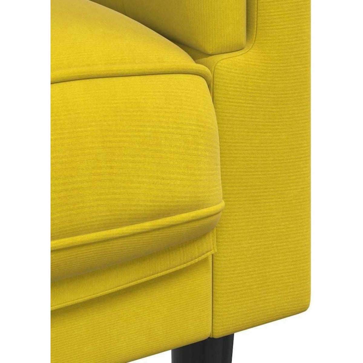 Samt Sofa Gelb – Modernes Wohnzimmer Sofa mit Kissen