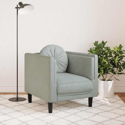 Samt Sofa Modernes Wohnzimmer Sofa Hellgrau 71x77x70cm