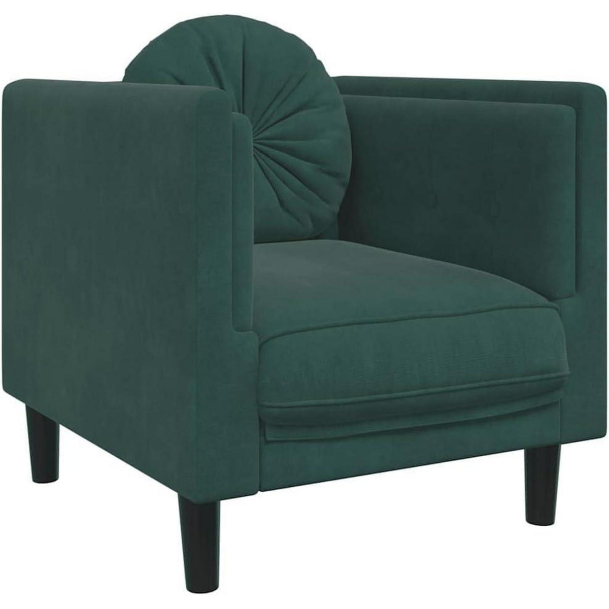 Gepolstertes Samtsofa Dunkelgrün – Modernes Wohnzimmer Sofa