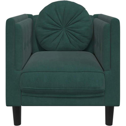 Gepolstertes Samtsofa Dunkelgrün – Modernes Wohnzimmer Sofa