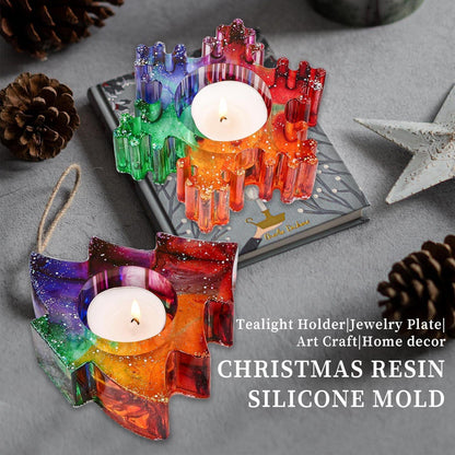 Silikonform Weihnachten – 2er Set für Kerzen, Seife & Gießharz